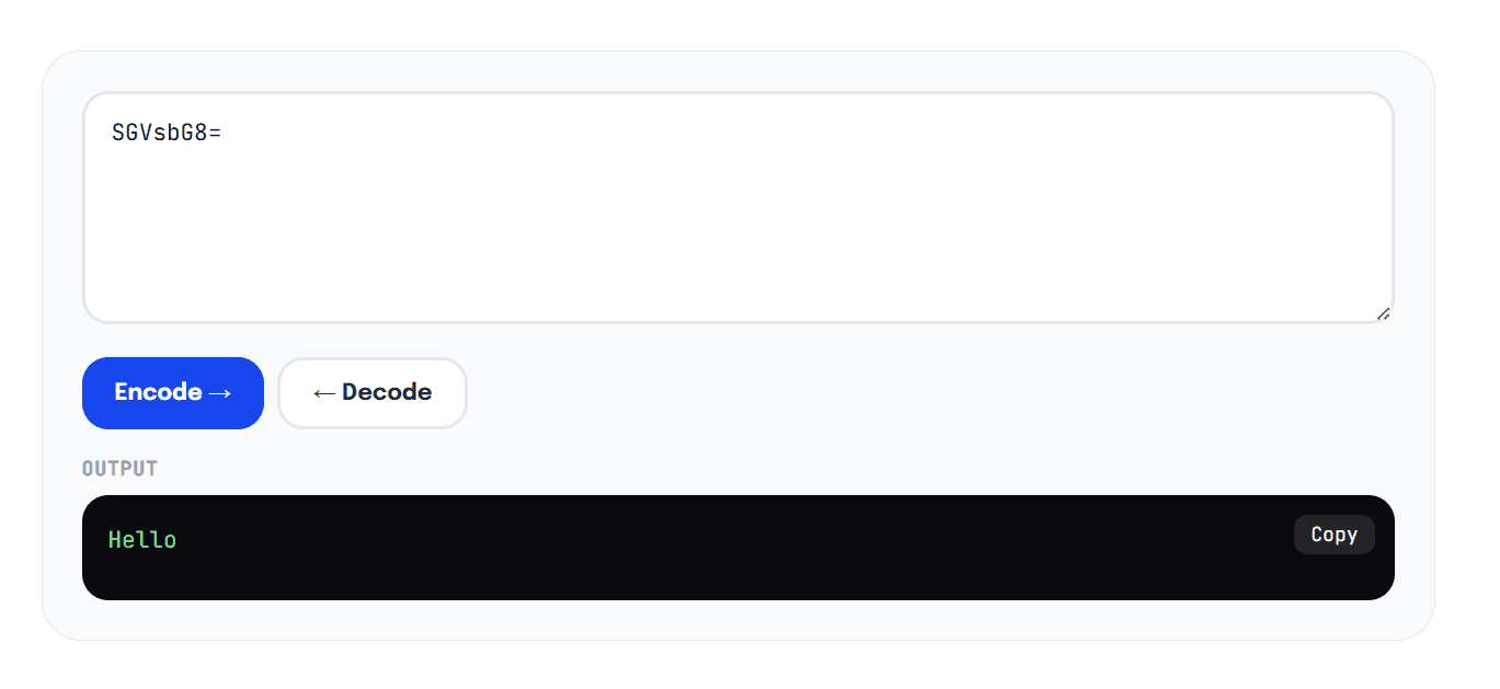 Base64 decoder showing a JWT payload being decoded to readable JSON